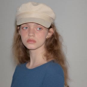 Suede Button Hat Ivory