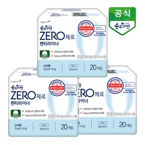 생리대 제로 롱팬티라이너 20P x 3팩