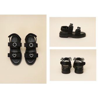 슈콤마보니 Ribbon point sandal(black) DG2AM24011BLK