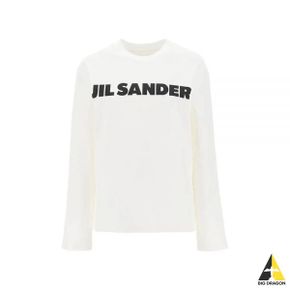 질샌더 24 T-SHIRT LS LOGO (J02GC0107 J45047 102) (헤비 코튼 로고 롱슬리브 티셔