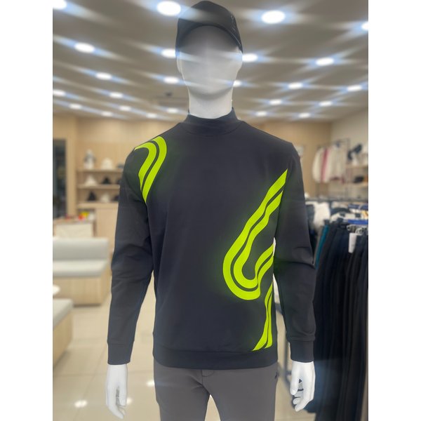 [여주점] 남성 루스터 라인 모크넥 스웻 티셔츠 GQ421MRLO1 BLCK