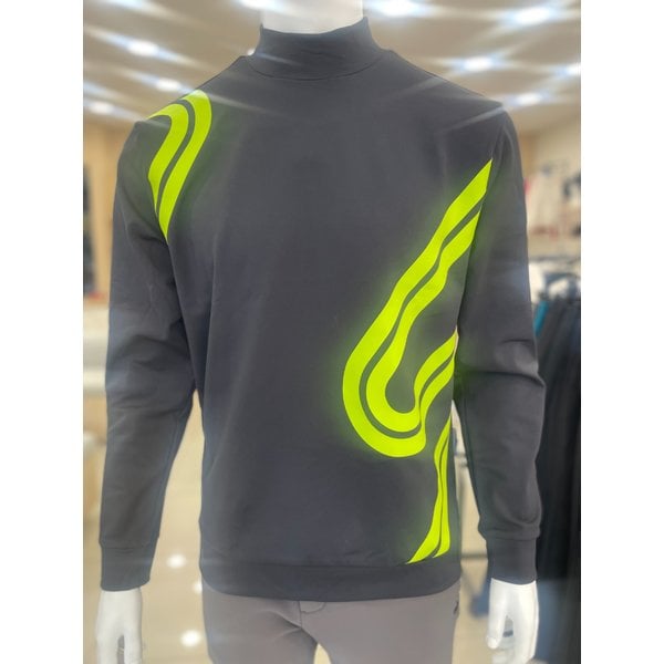 [여주점] 남성 루스터 라인 모크넥 스웻 티셔츠 GQ421MRLO1 BLCK