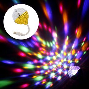 1+1 USB 미러볼 노래방 LED 조명 파티 싸이키 무드등