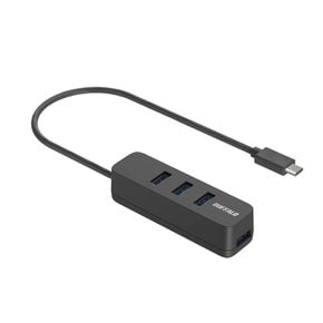 버팔로 USB-C 3.2Gen1 버스 파워 셔블 (허브 매트 포함), 블랙 BSH4U325C1BK