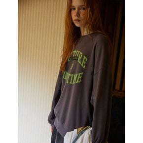 Oval Lettering Graphic Sweatshirt  Violet (MS3841A10S)