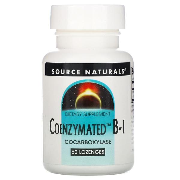 [해외직구] 소스네츄럴스 코엔자임드 B-1 60로젠지 2팩 Source Naturals Coenzymated B-1 60 Lozenges