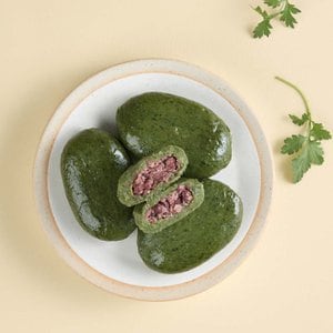 마을기업싸리재 통팥앙금 현미 쑥떡 60g 10봉지 앙금떡 영양떡