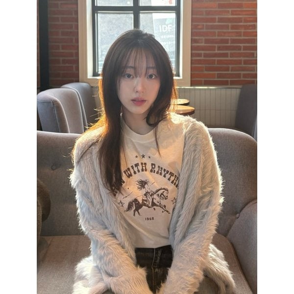 홀스 프린트 반팔 티셔츠_IV