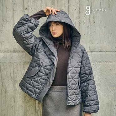 지스튜디오 24FW 후드케이프 헝가리구스 다운점퍼