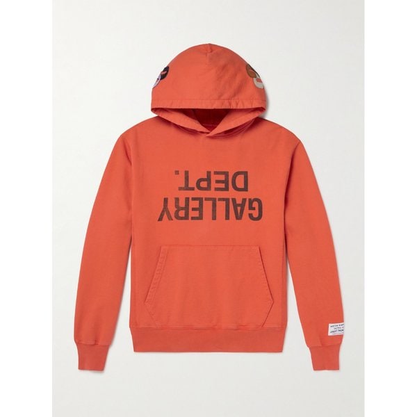 로고 프린트 아플리케 코튼 저지 후드 티셔츠 46376663162936116