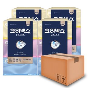 크리넥스 티슈 실크소프트 250매 3입x4팩 총12입