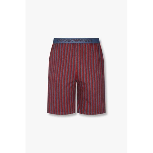 EMPORIO ARMANI 남성 로고 밴딩 패턴드 파자마 쇼츠 (0815131015)