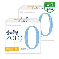 순수한면 생리대 제로 롱팬티라이너 20P x 2팩