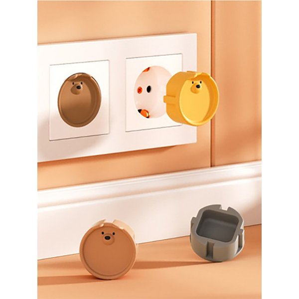 곰돌이 실리콘 콘센트 멀티탭 안전커버 가리개