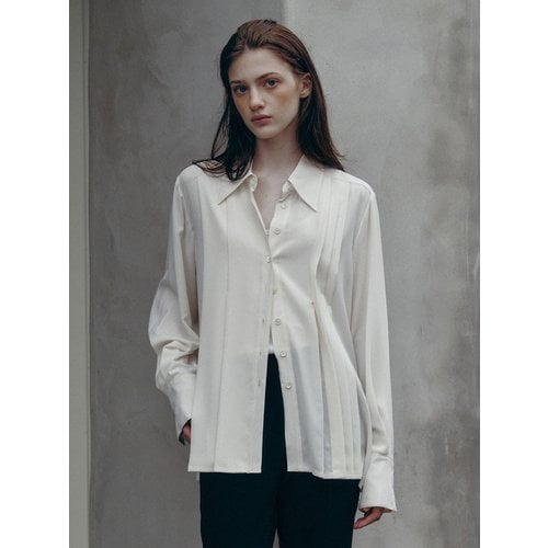 [Drama Signature] Pleated Silky Blouse_4color