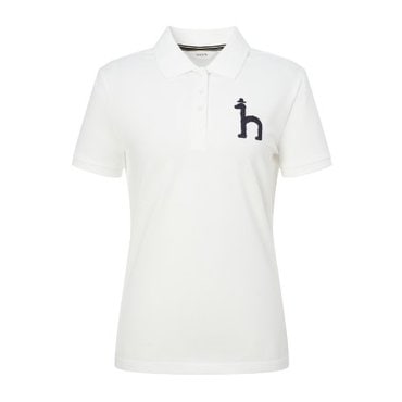 헤지스레이디스 [25SS][HAZZYS 25주년] 빅퍼피 클래식핏 반팔 피케 티셔츠 화이트 (HSTS-5B902)