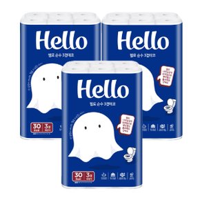 순수 3겹 데코 화장지 33m 30롤 3팩