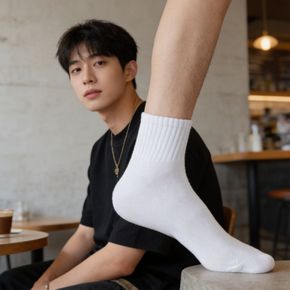 무지 중목양말 긴목양말 남녀공용 봄 여름 가을 겨울 데일리 잡화