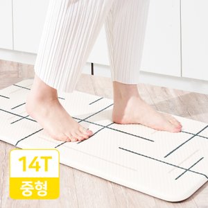  14T 중형 PVC 주방 욕실 현관 화장실 싱크대 부엌 매트 발매트