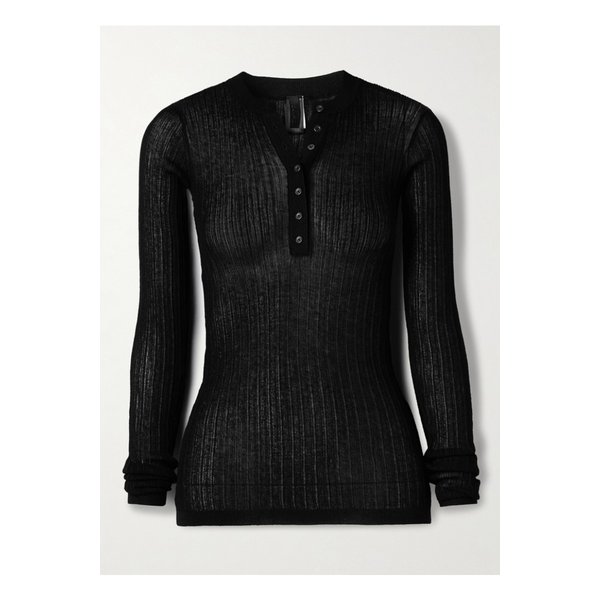 스킴스 시어 니트 롱 슬리브 헨리 오닉스 블랙 46376663162921443