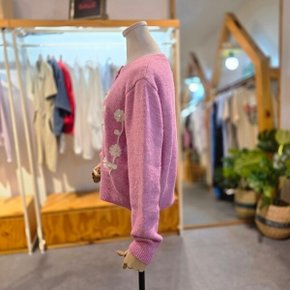 대구백화점레코브울 혼방 진주 장식 니트 가디건(LC31FYKC603X)