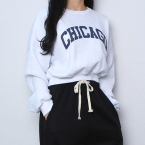 기모 시카고 크롭 기모 맨투맨