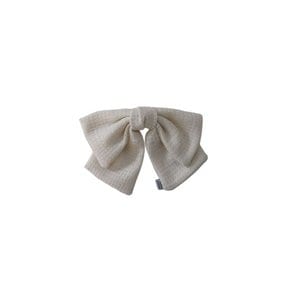 tweed ribbon pin - ivory