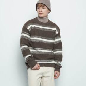 M156 abon logo wool knit brown