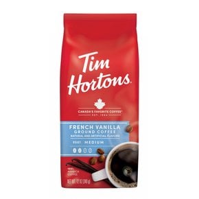 [해외직구] Tim  Hortons  팀홀튼  프렌치  바닐라  맛  커피  미디엄  로스트  그라운드  아라비카  340g  백