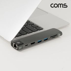 Coms USB C Type 맥북 멀티 허브 듀얼 인터페이스