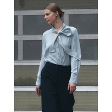 [Drama Signature] Tie-Collar Silky Blouse_3color