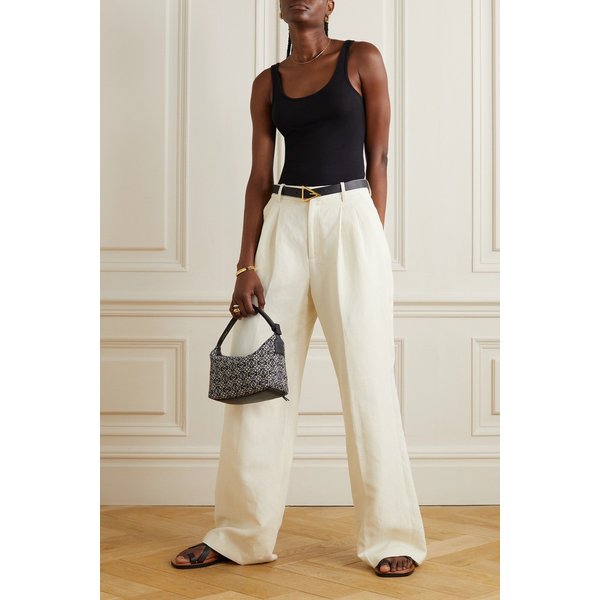 더 데일리 리브드 스트레치 코튼 탱크탑 블랙 8378037991492528