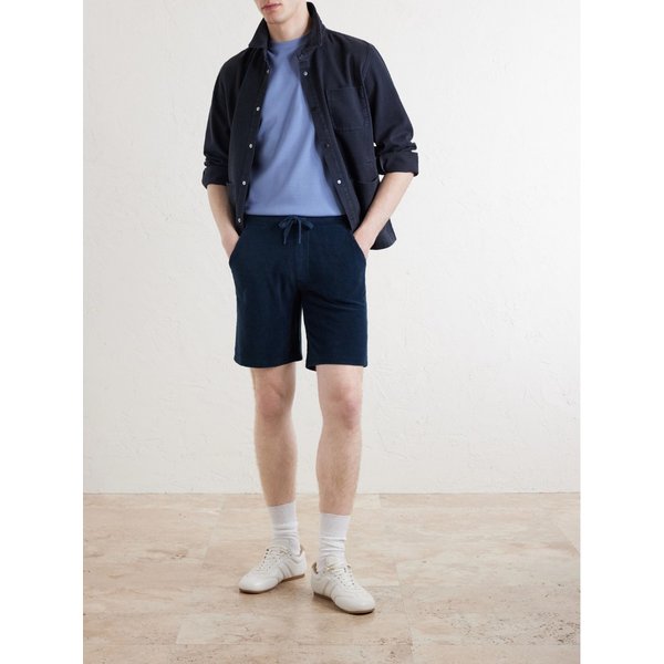 스트레이트 레그 코튼 테리 버뮤다 쇼츠 46376663163009005