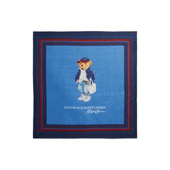 폴로 랄프 로렌 여성 폴로 베어 코튼 스퀘어 스카프(WAPOSCV0J320396999)