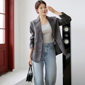 [최초가 109,000원][르포엠]엘디아 프렌치 린넨100 헤링본 자켓