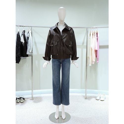 [파주점] 카라넥 레더 포켓 자켓 L263PSG651