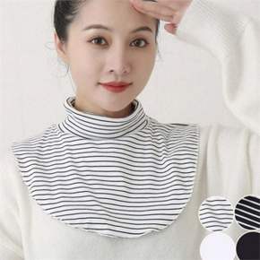 여성 목폴라 여성 목 티 베이직 하이넥 스트라이프 레이어드 겨울