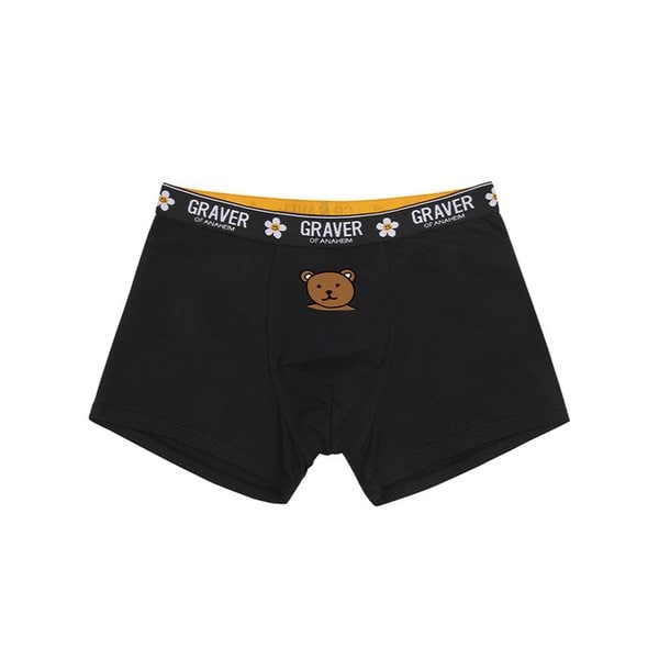 베어 헤드 스마일 맨즈 드로즈 1팩_블랙