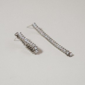 [BEST] CRYSTAL FOLDED  EARRINGS (2107220200062)