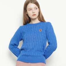 W34 poll twisted knit blue