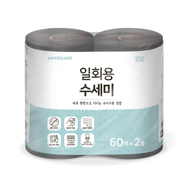 일회용 수세미 60매 X 2롤
