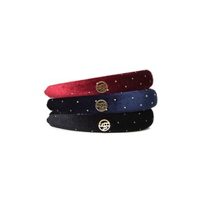 HW004 Glitter has logo velvet hair band