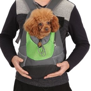 펫라이빙 캥거루 애견 앞가방 고양이 산책 백팩 그린 (WF5C3C0)
