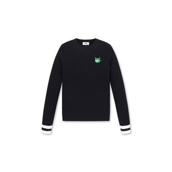 왁 Women WTO WAACKY Crewneck Sweater(WWWAX24232BKX)