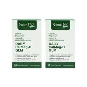 뉴질랜드 Natural NZ 네추럴엔젯 데일리 칼맥디 GLM 초록입홍합 펩타이드 60베지캡슐 2팩