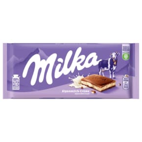 Milka 밀카 알파인 밀크 크림 초콜릿 100g