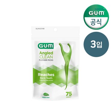 SUNSTAR GUM GUM Y자형 스마트 일회용 치실(75p) 898 3개입