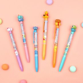 마스코트 피규어 3색 볼펜 E 0.5mm 귀여운 캐릭터 펜 선물 디즈니 마스코트 피규어 3색 볼펜 E 0.5m