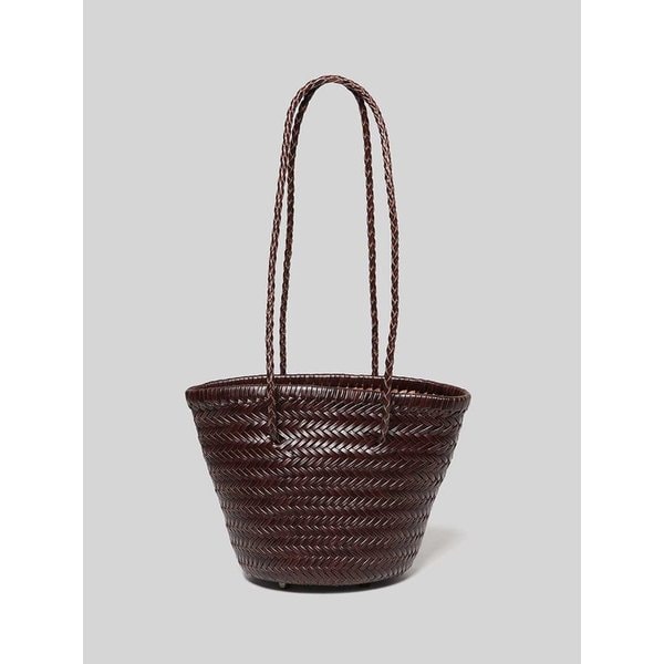 [25 SUMMER][SALT Label] CLASSIC RATTAN SHOULDER BAG_DARK BROWN