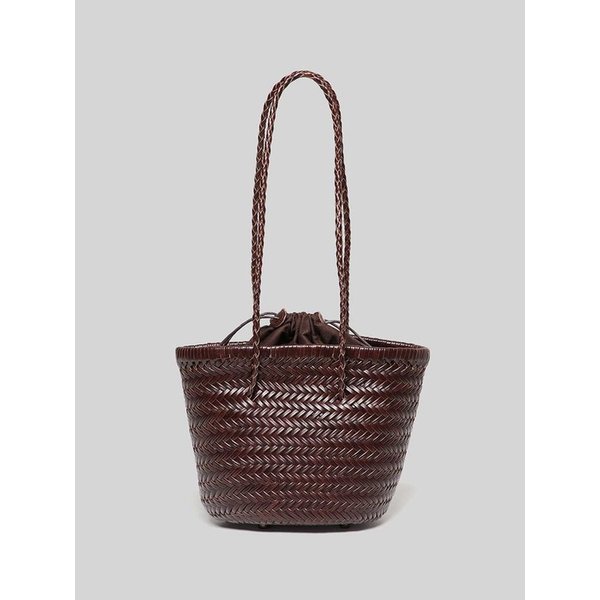 [25 SUMMER][SALT Label] CLASSIC RATTAN SHOULDER BAG_DARK BROWN